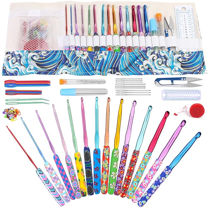 Buy 61 PCS Crochet Hooks Kits, Ergonomic Crochet Hooks Sets, Hook