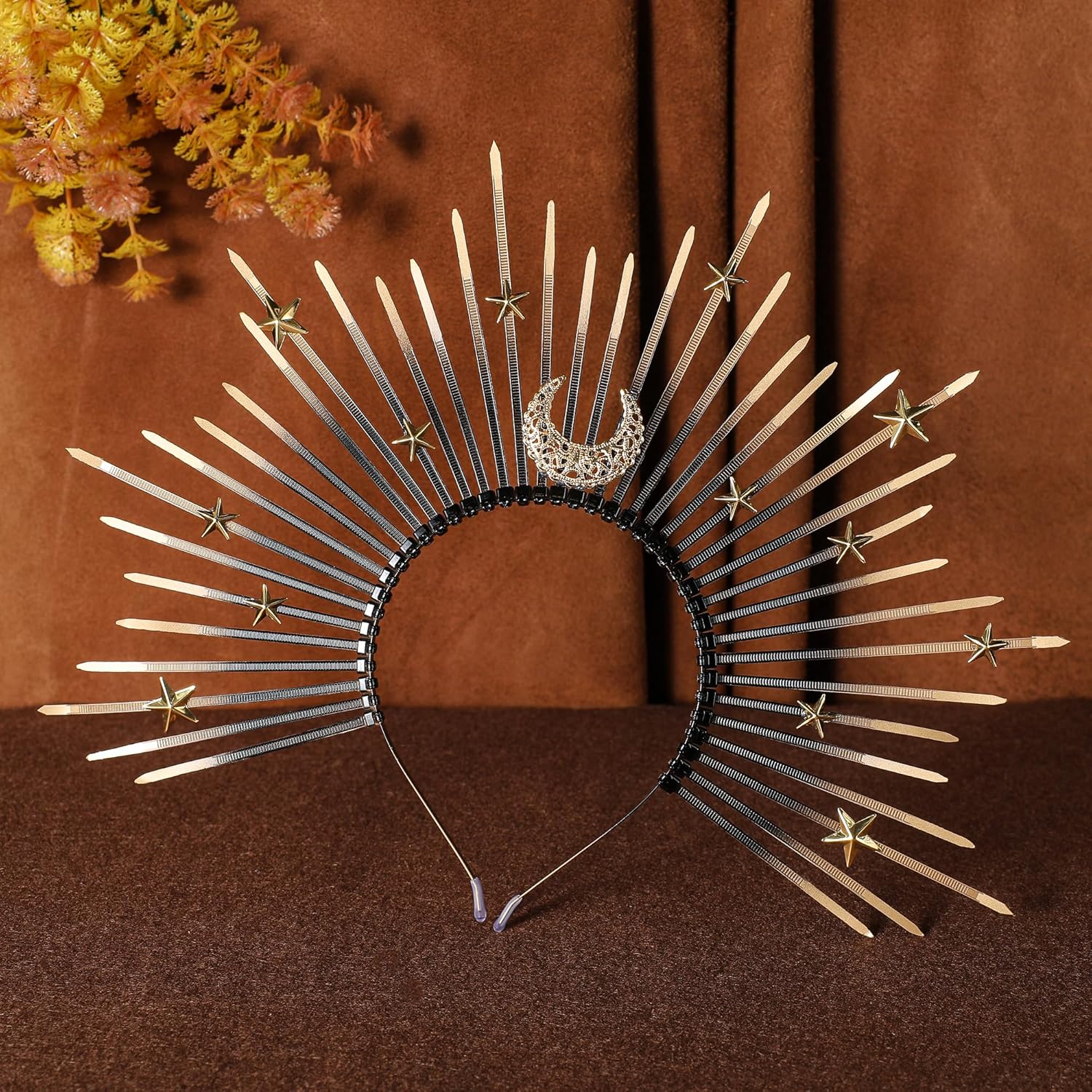 Moon Star Halo Crown - Spiked Sunburst Sun Headband Gothic Goddess Headpiece Headwear for Women Renaissance Costmue - Image 4