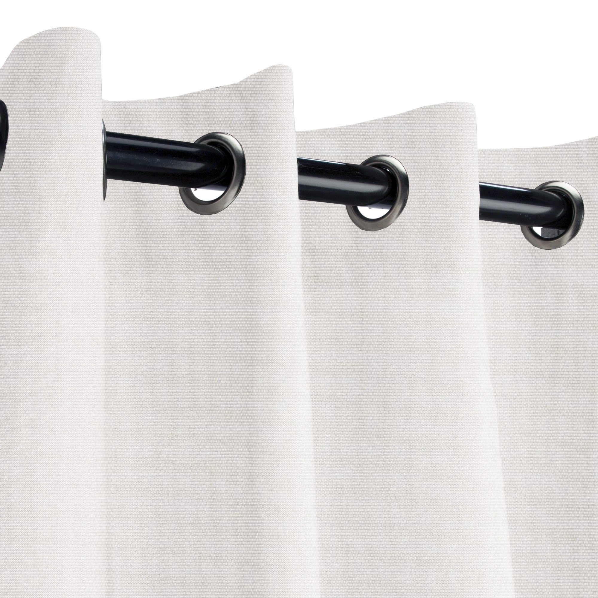 Sunbrella Canvas Canvas Outdoor Curtain with Nickel Grommets 50 in. x 84 in.