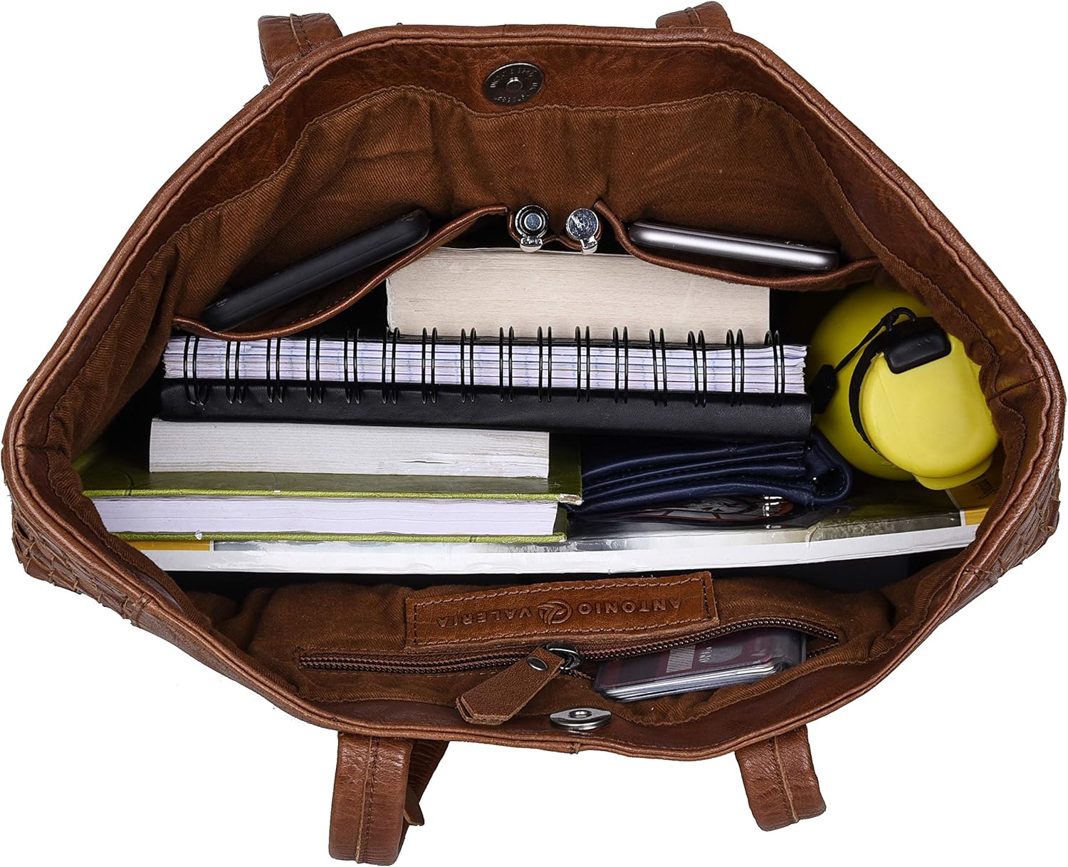 ANTONIO VALERIA Ava Leather Tote/Top Handle Shoulder Bag for Women - Image 3