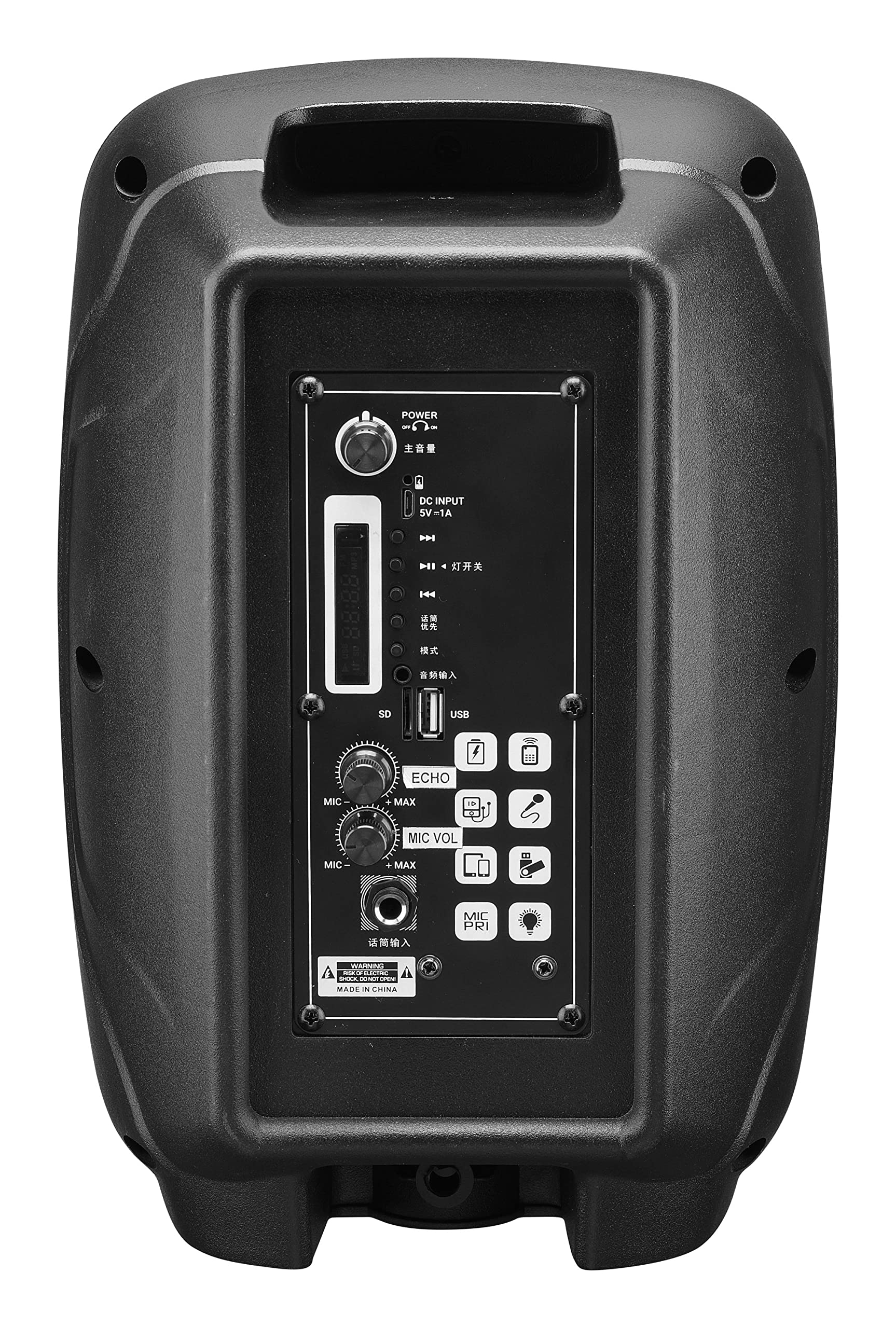 Music Sound | SPEAKER Party Box| Speaker bluetooth con luce led - 20 watt di potenza