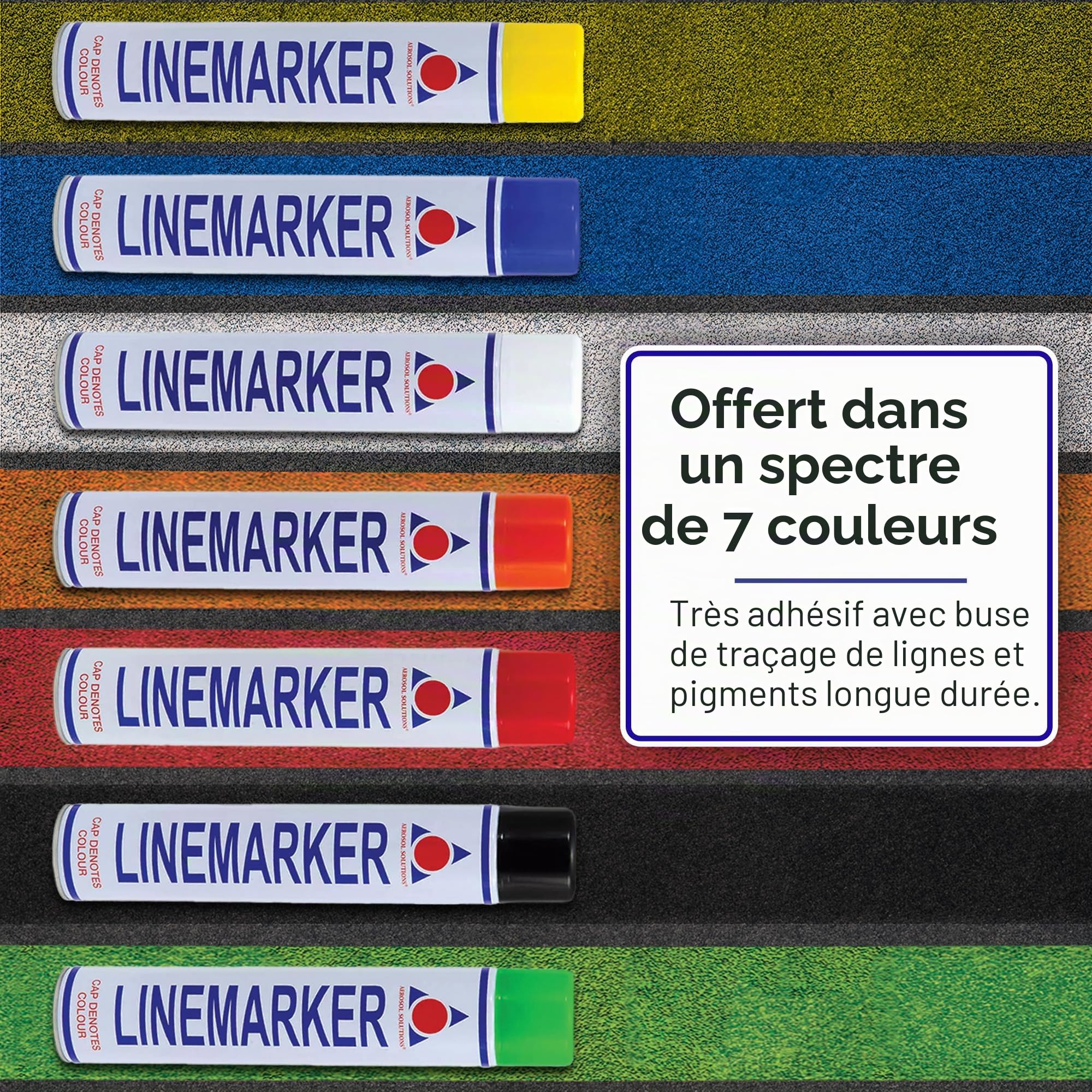 Aerosol Solutions Linemarker White Marking Spray 750 ml (6 Pack) - Quick Drying Floor Marking Paint for Roads, Car Parks, Warehouses & Sports Fields