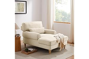 Modern Small Chaise Lounge Chair with Adjustable Backrest