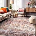 Rugshop Multi Transitional Distressed Area Rug — Machine Washable & Non‑Slip, 12' X 15' for Living Room, Dining Room and Bedroom