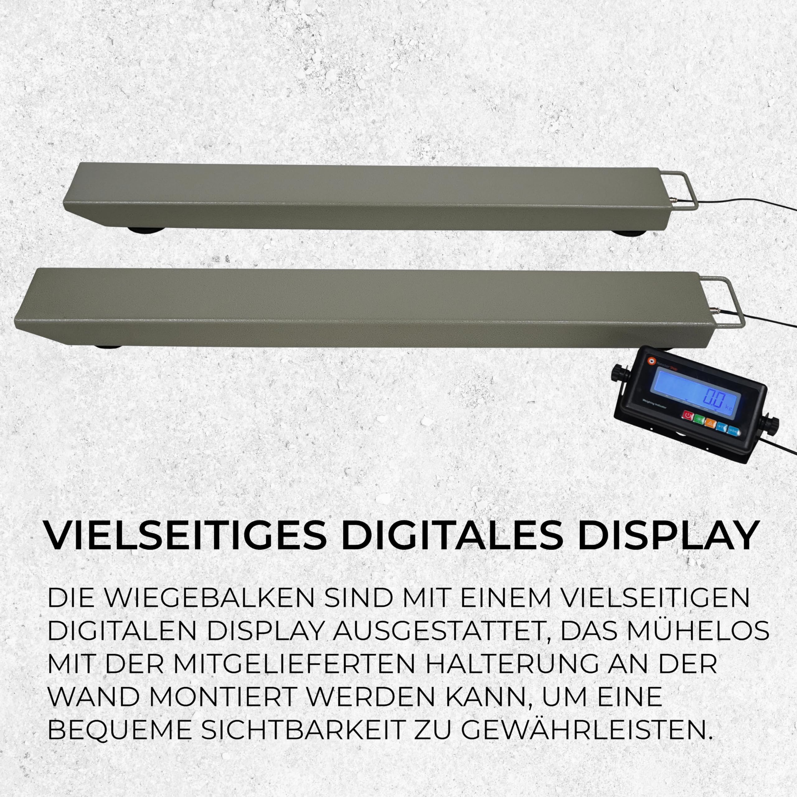 T-Mech Digitale 2 Balken Wiegebalken Industriewaage Bodenwaage Digitalwaage Palettenwaage Wiegetechnik Wägetechnik Schwerlastwaage Waage 3000kg