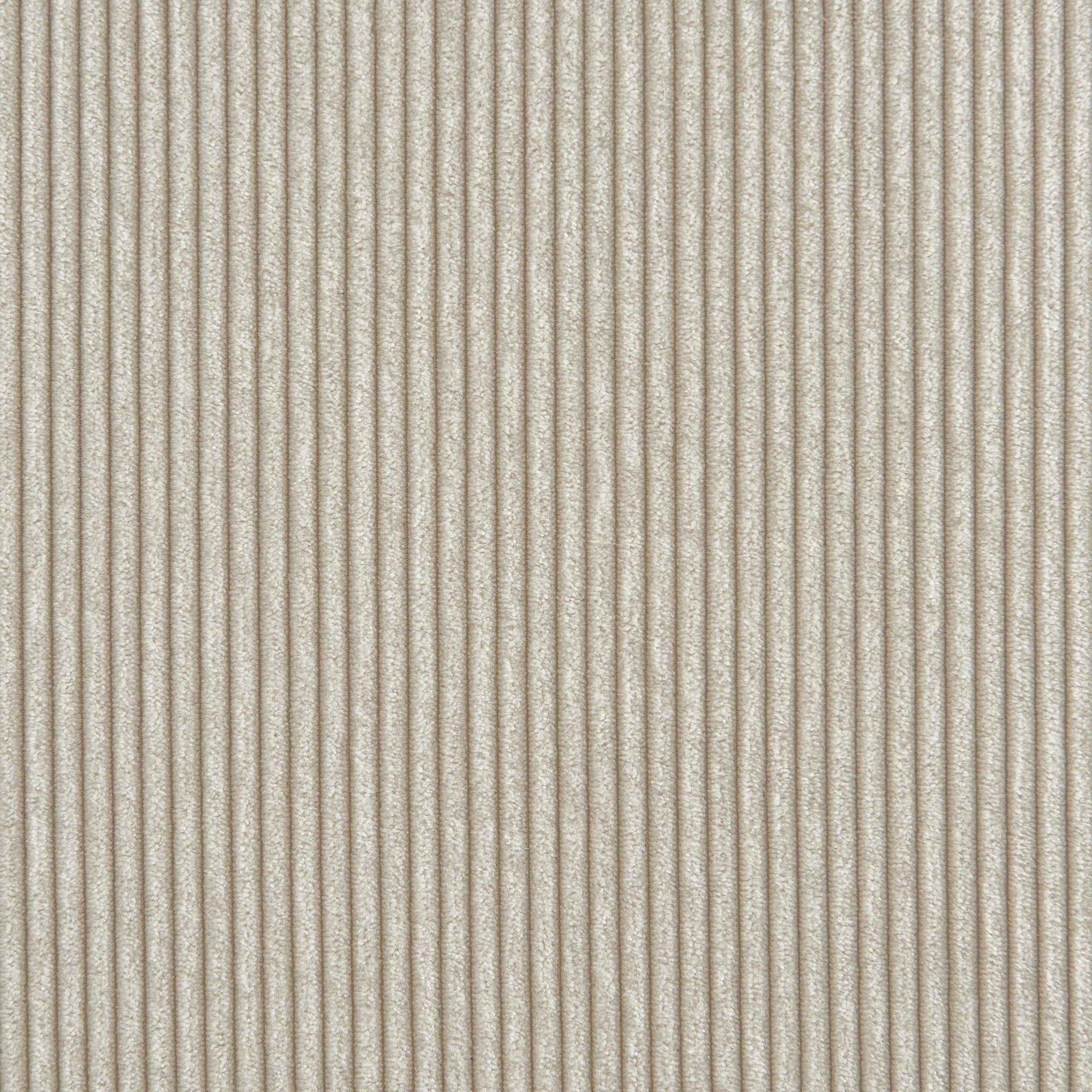 BAÏTA Set di 2 sgabelli a metà alto Jack in velluto trapuntato, piede in metallo (Beige)