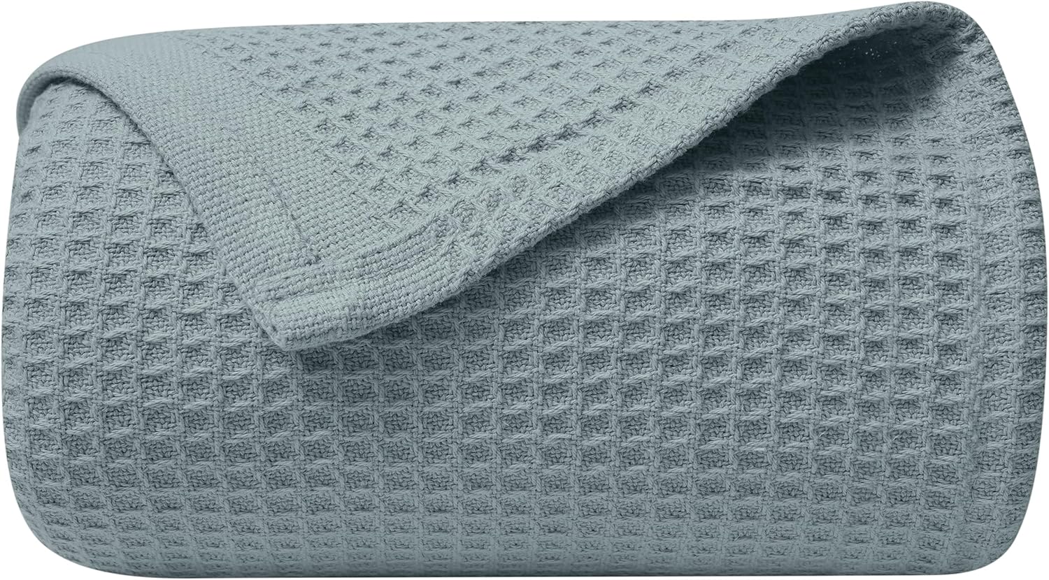 NesteriaHome 100% Cotton Blanket Waffle Weave Mint 405 GSM 90x108 Inches Soft Thermal Blanket King Size Lightweight, Breathable & Durable Summer Throw Blanket for Bed, Couches and Living Room