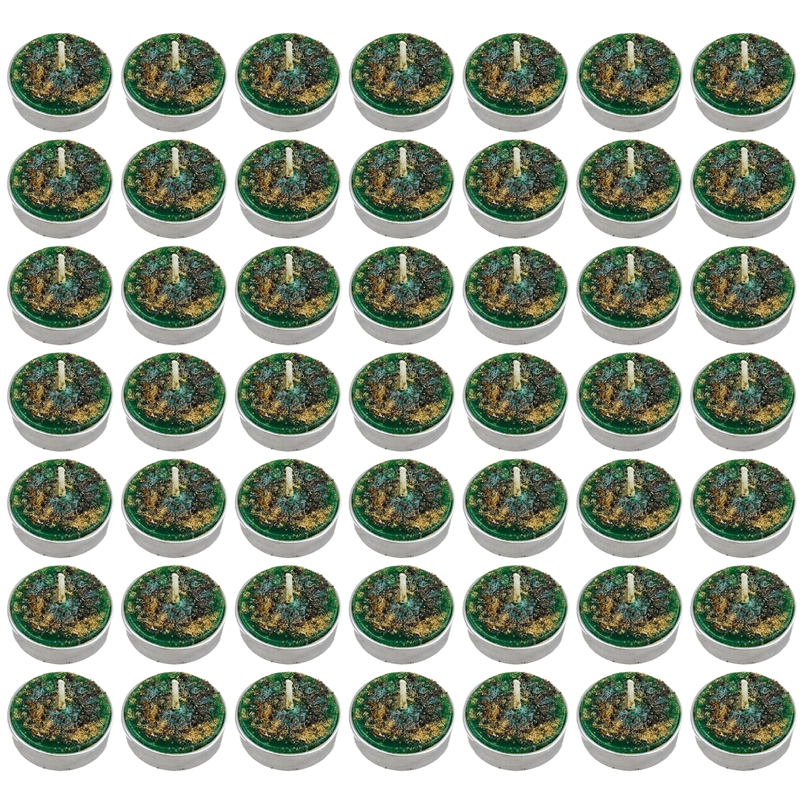 Hecate Magic Mall Soy Blend Wax Tea Light Candles with Herbs and Oils | Energised for Different Intentions | Relaxation,Spiritual,Healing & Chakra | 50 Pcs Pack (Money Attraction)-image-38