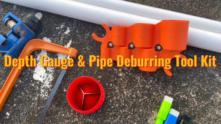 1/4 - 1 Depth Gauge And Pipe Deburring Tool Kit, 1/8 To