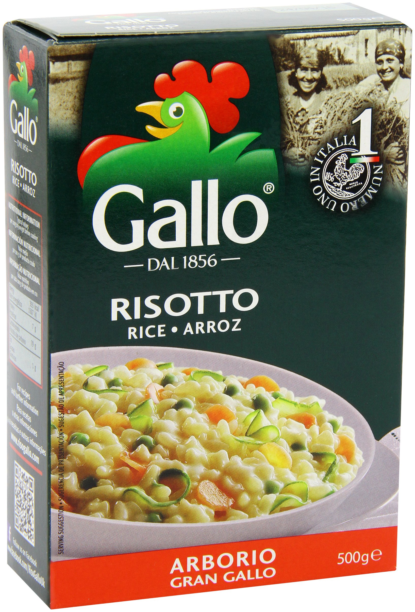 Riso Gallo Risotto De Arroz Arborio (500g) (Paquete de 6)