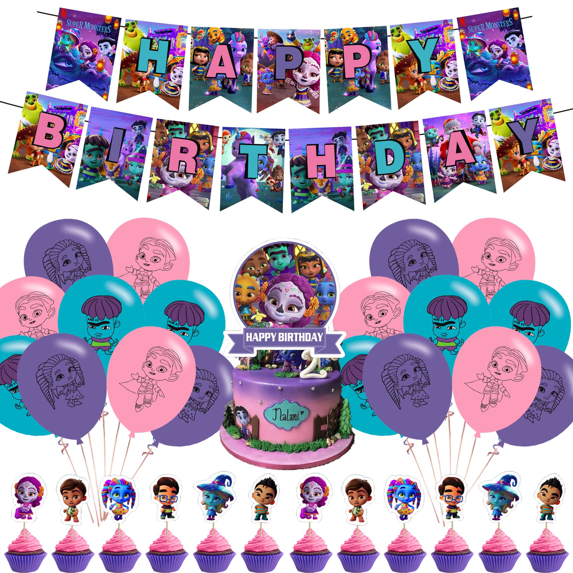 Buy SUPER MONSTERS Party Supplies, SUPER MONSTERS Hero Theme Birthday