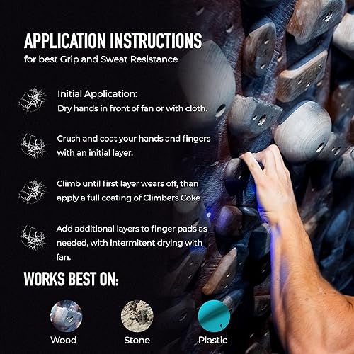 Miniatura 4 de Tiza de escalada en roca de alta calidad, 100% carbonato de magnesio para escalada, boulder y entrenamiento, agarre mejorado y resistencia al sudor,