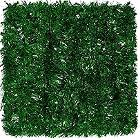 Vista 10 de Guirnalda de oropel de Navidad de 39.4 pies, guirnalda metálica giratoria, adornos colgantes brillantes para árbol de Navidad, suministros