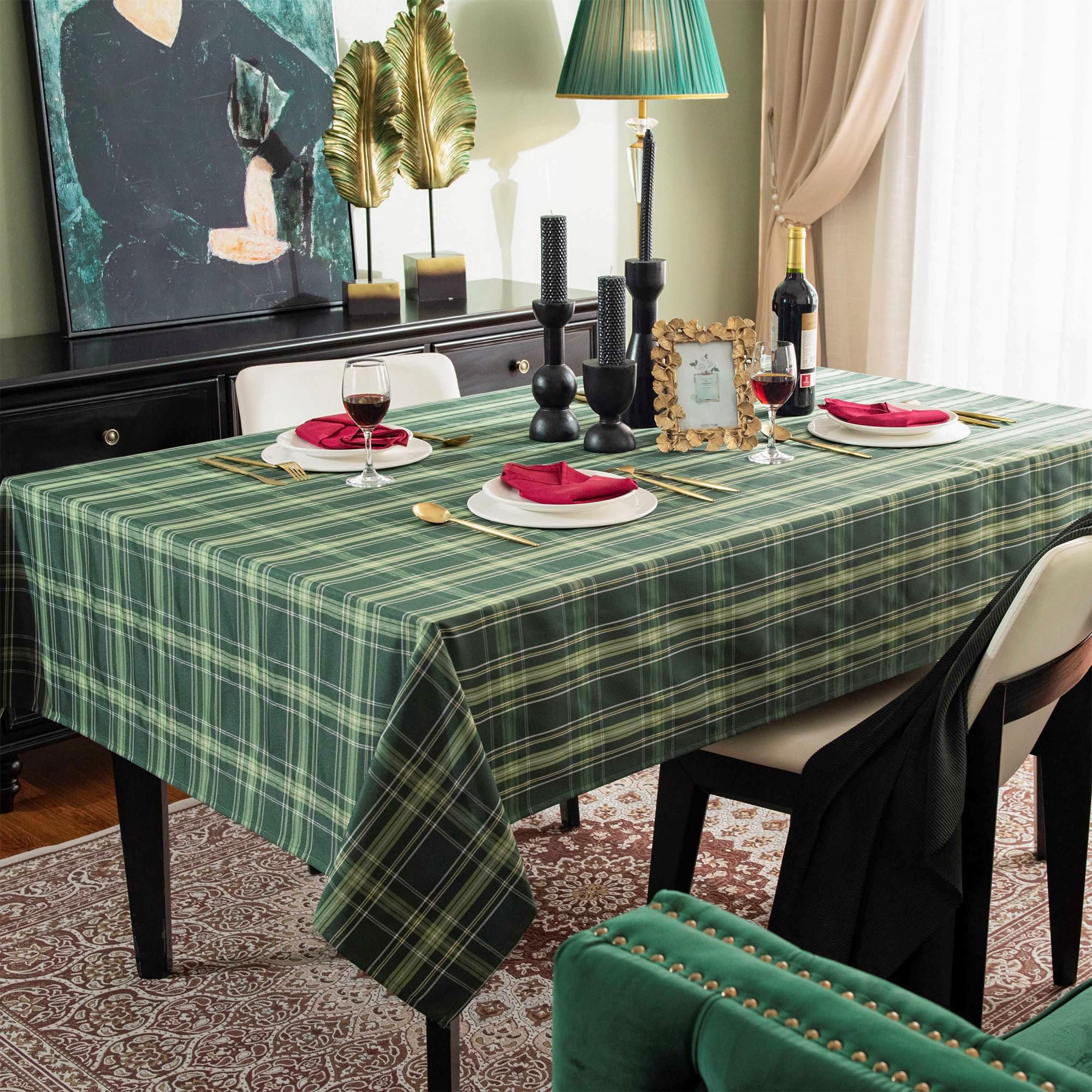 Thanksgiving Plaid Tablecloth - 60x84 Inches -18