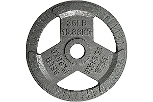 Yes4All Tri-Grip Handles Cast Iron 35lb Plate