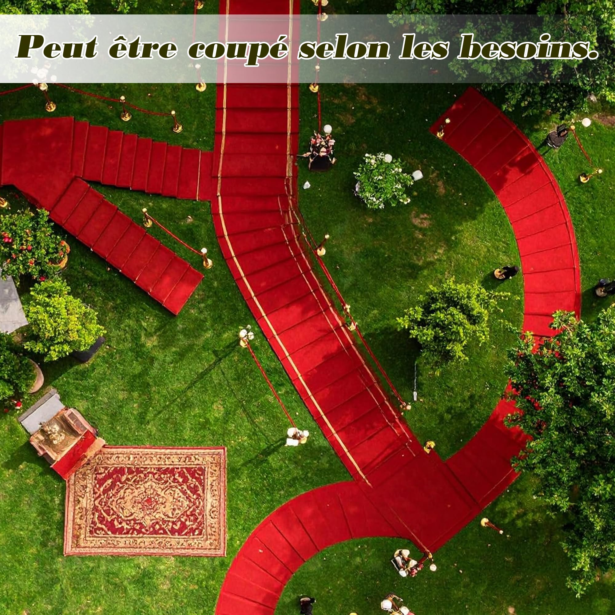 Tapis Rouge Extra Épais 1x10m Tapis de Passage Rouge pour Fêtes & Événements Anti-Dérapant Lavable en Machine Tapis de Couloir de Mariage pour Demandes en Mariage Noël,Thanksgiving