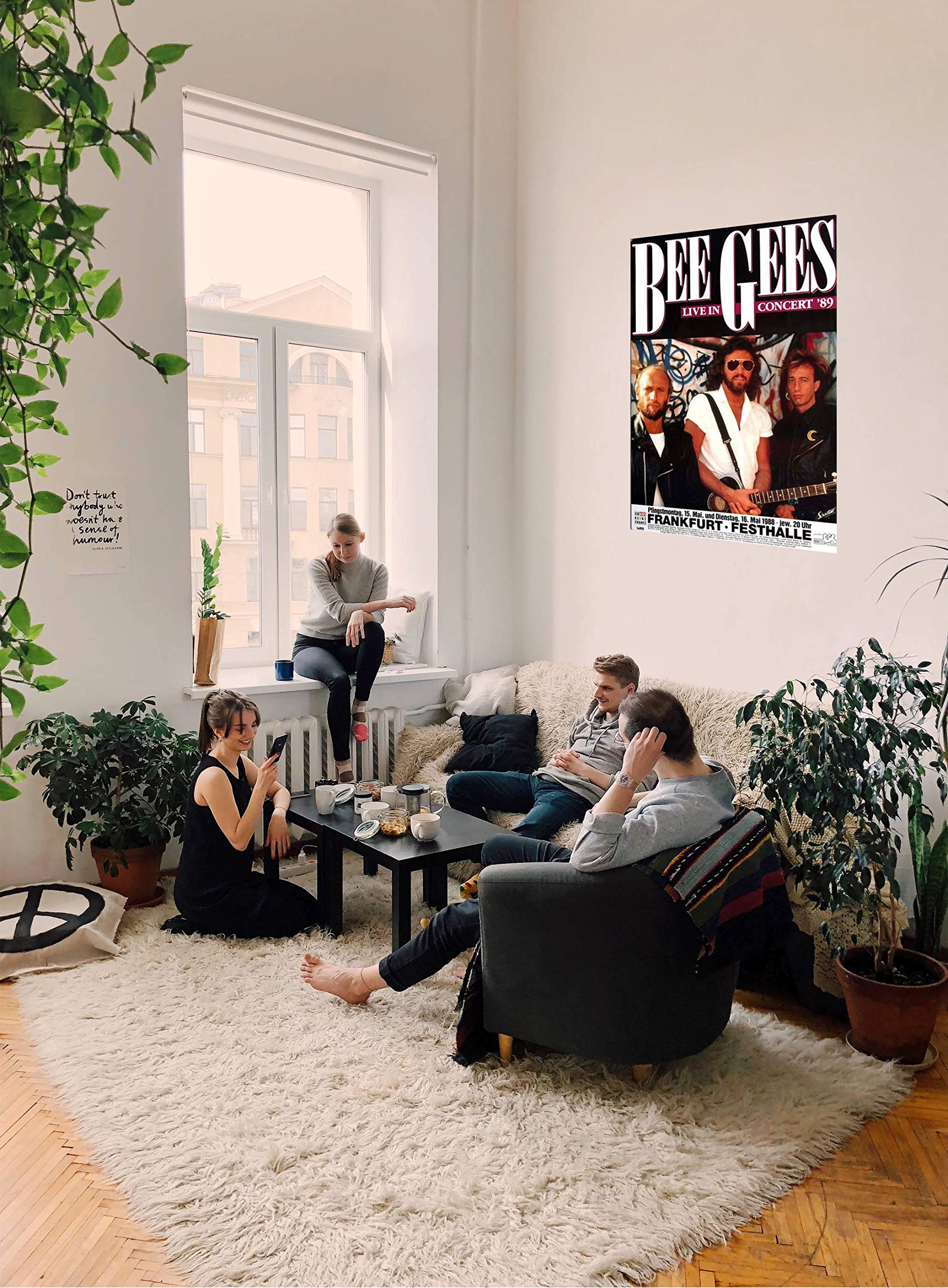 Bee Gees - Live in Concert, Frankfurt 1988 » Konzertplakat/Premium Poster | Live Konzert Veranstaltung | DIN A1 «