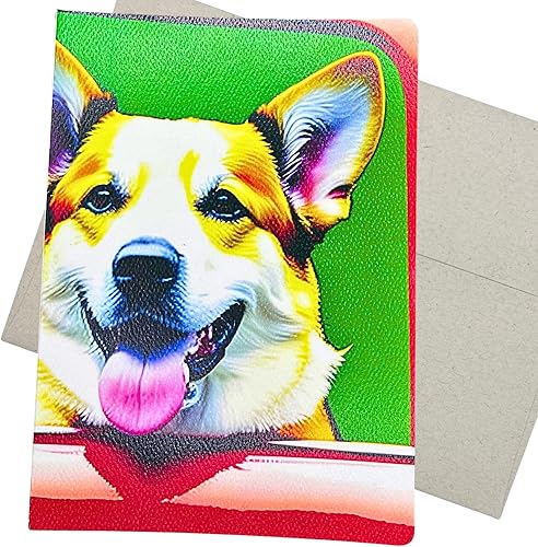 Groomers Margins Tarjeta de cumpleaños Corgi (5 x 7 pulgadas, 1 tarjeta, interior en blanco) tarjeta de corgi galés pembroke también para graduación