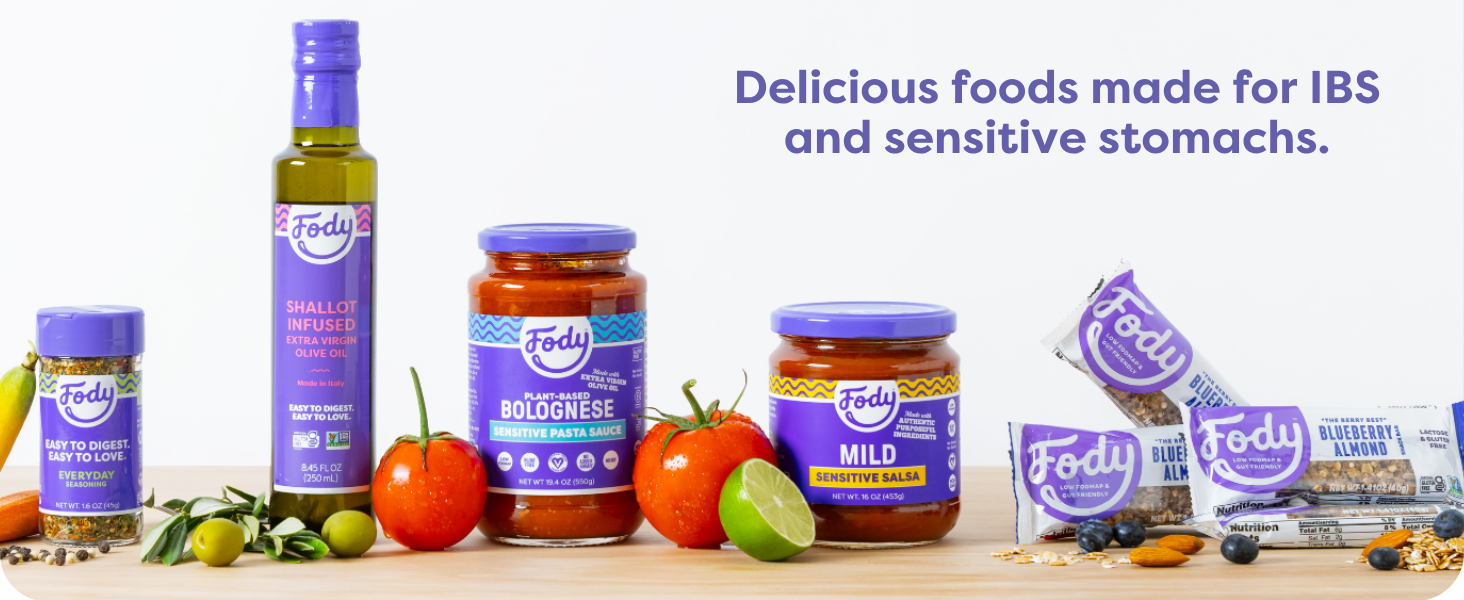 Fody Foods Tomato Basil Pasta Sauce, 19.4 Oz, Garlic and Onion Free, Low FODMAP Certified, Gut & IBS Friendly, Vegan, Non-GMO, Gluten Free, Kosher