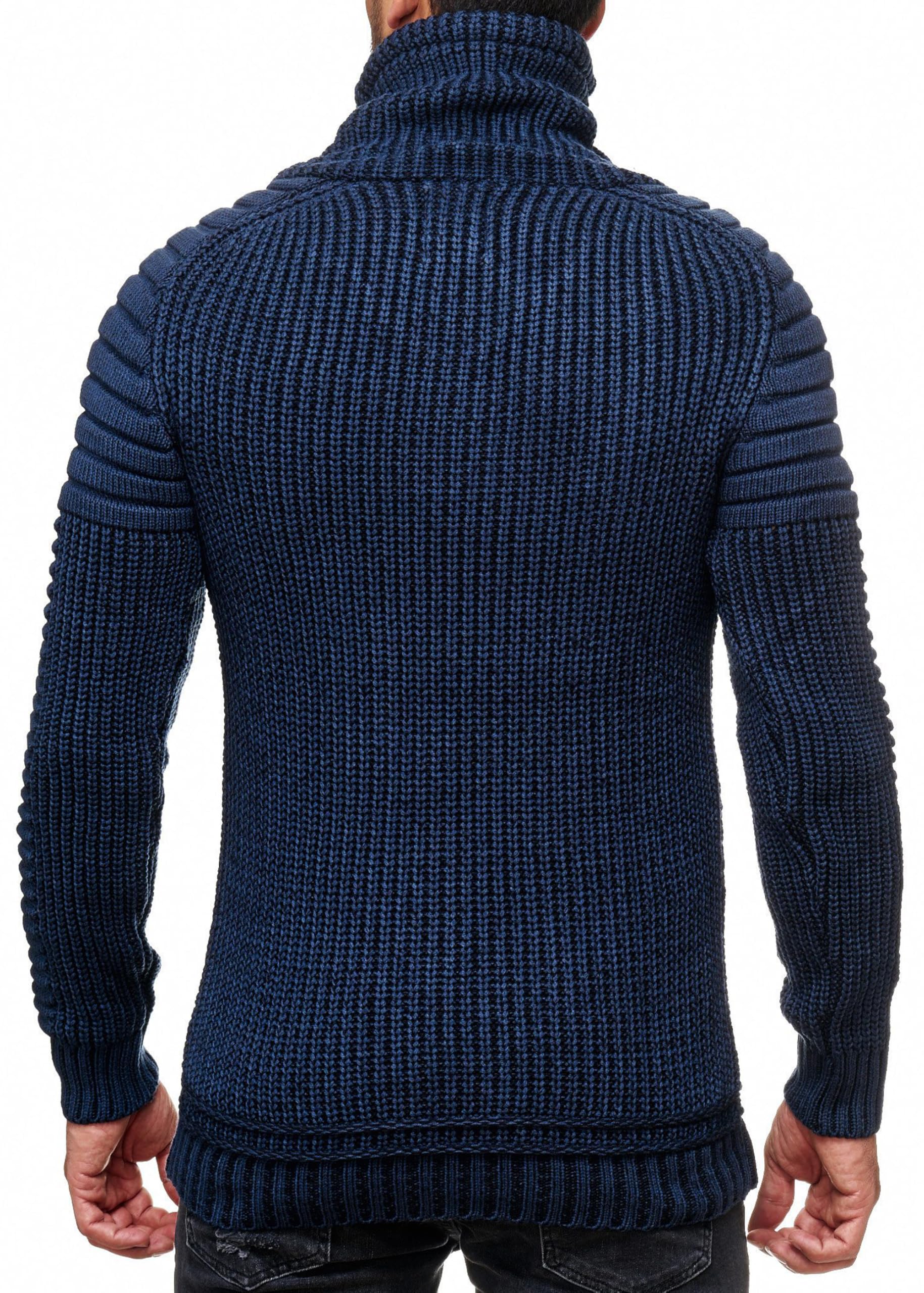 Subliminal - Jersey de punto grande, cuello alto, estilo básico, jersey de punto de invierno, cuello de cal, manga larga, idea de regalo BX292