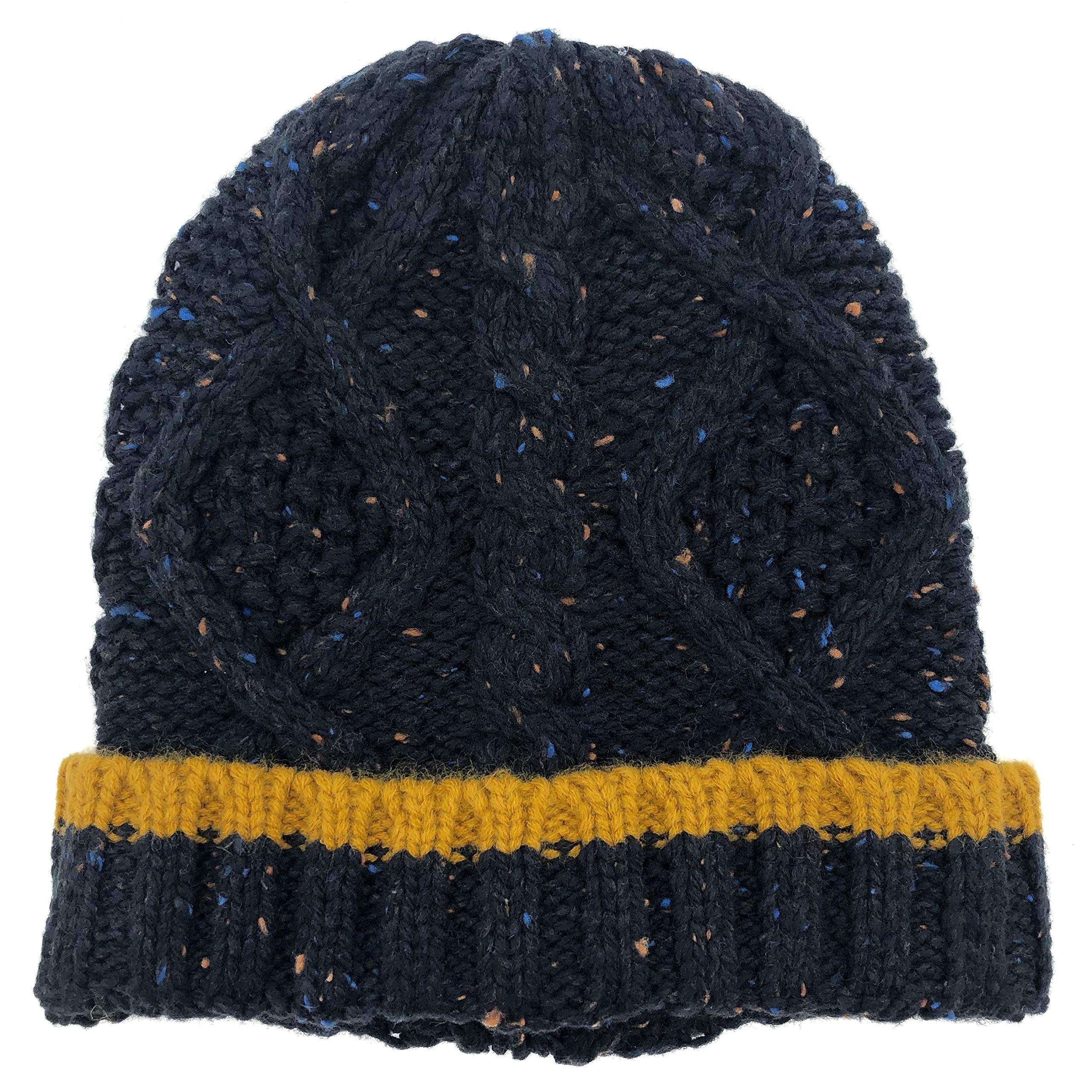 mens cable knit beanie hats