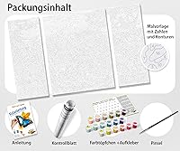 Vista 4 de Schipper 609260751 - Kit de pintura por números para adultos, diseño de flores de cerezo en Japón, incluye pincel y pinturas acrílicas, tríptico