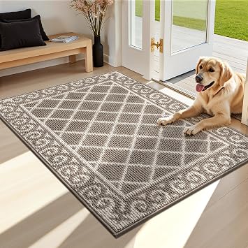 HEBE Door Mat Indoor Entrance 24"x36", Non Slip Welcome Mat for Front Door