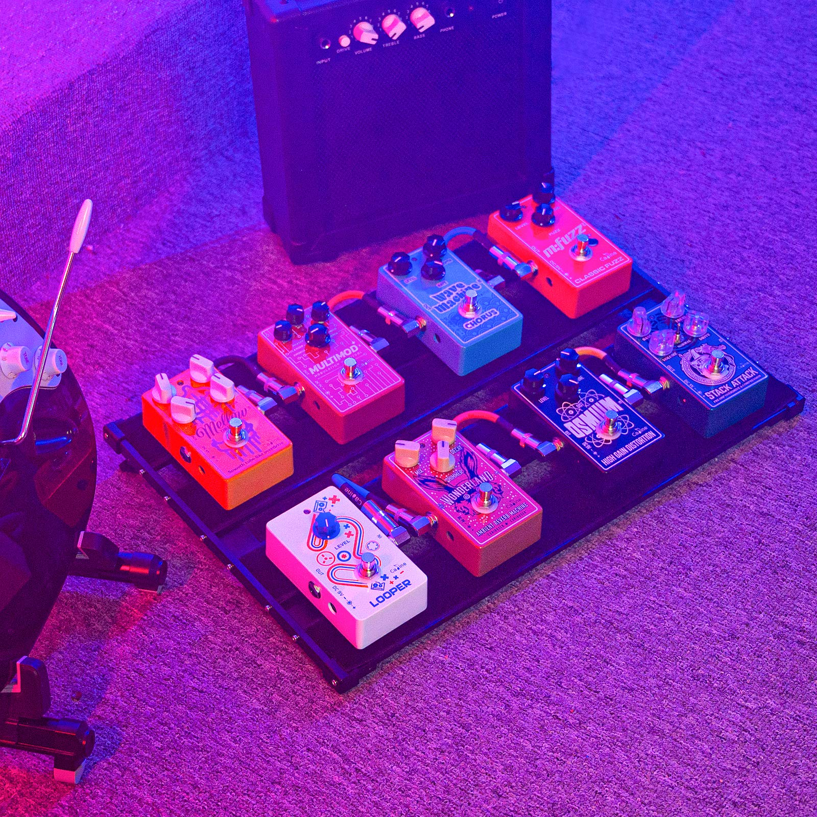 Vangoa Guitar Pedal Board, Aluminum Alloy Ultra Slim 2.4lb Lightweight