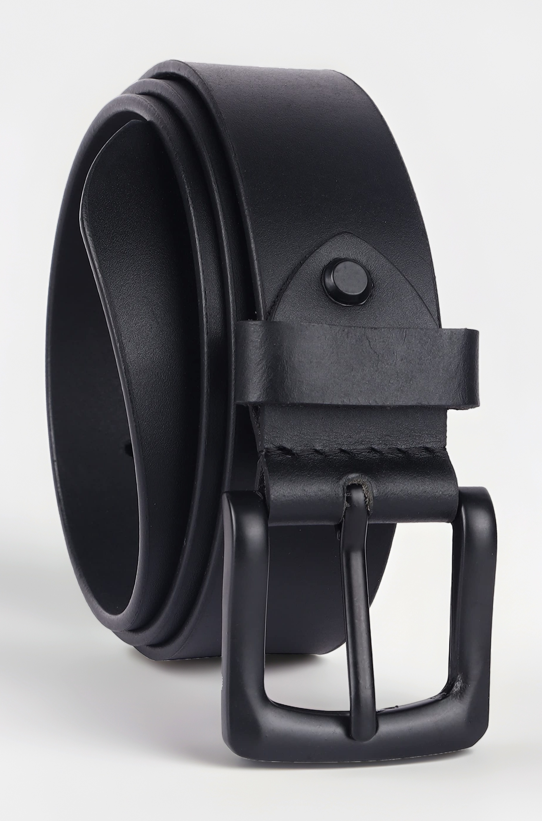 Genuine Leather Belt for Men - Adjustable Waistband up to 46 Inches Belt for Jeans & Dress Pants - 1.5" Width - Zinc Casted Buckle - Formal & Casual Wear - Branded Mens Belt