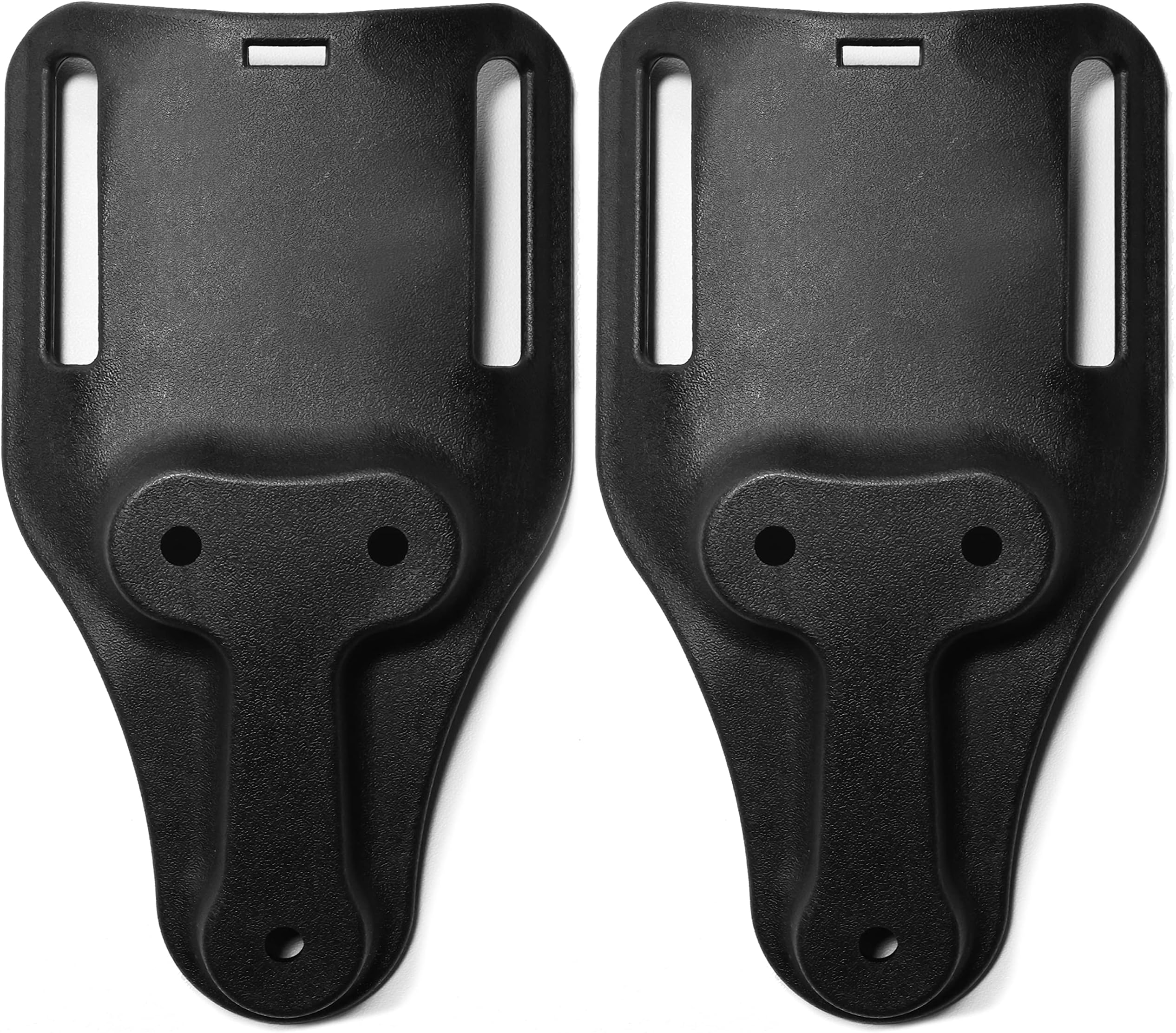 Mid Ride CUBL,Holstopia Mid-Ride Universal Belt Loop Adapter Fits 3-Hole Patterned Hoster,with 2" Belt Slot,BLK,2-Pack Black