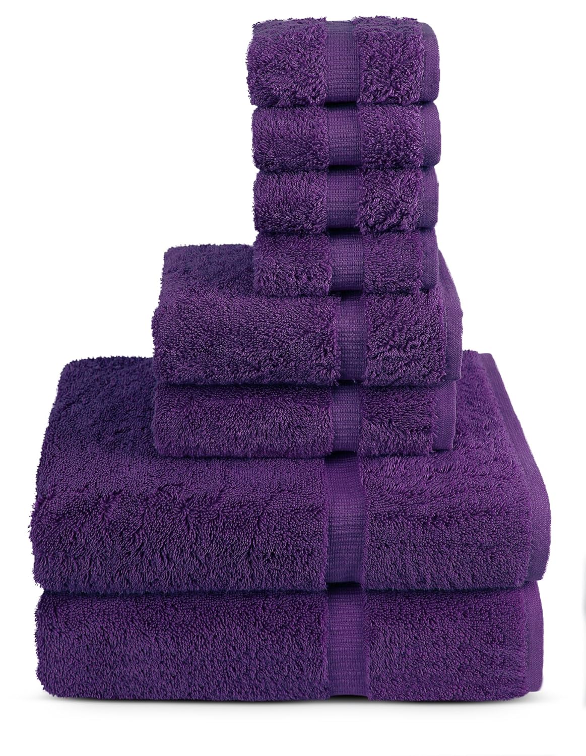 Super Soft Purple Towel Set - 100% Cotton