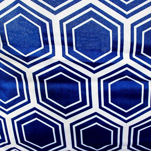 Miniatura 6 de Silla hamaca colgante con cuerda columpio, 12 patrones, tela cómoda y transpirable de calidad, para interiores y exteriores, azul marino con anillos