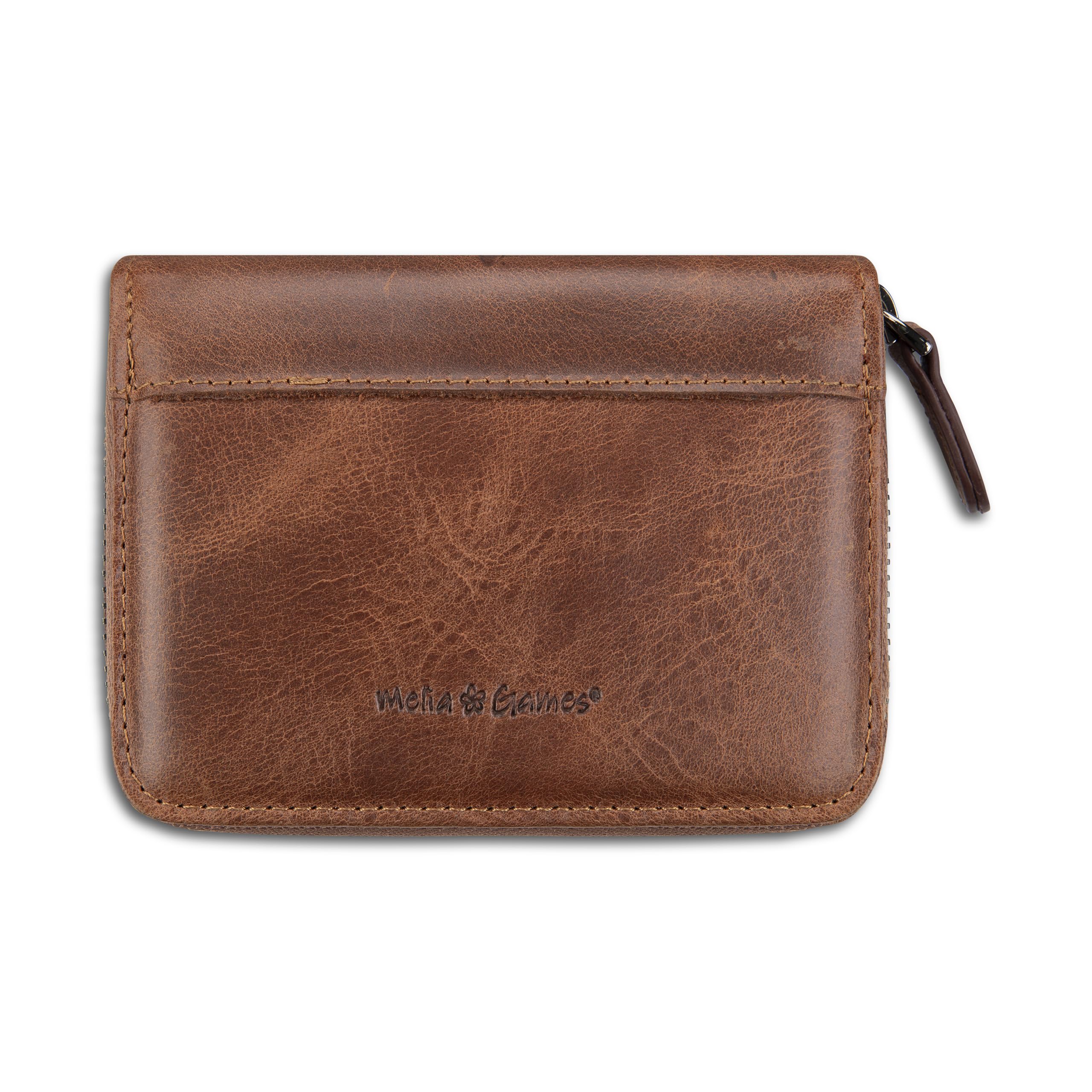 Etui na karty do gry – wysokiej jakości etui na karty z najlepszej skóry – łącznie z talią kart do gry i ołówkiem (Classic Brown)
