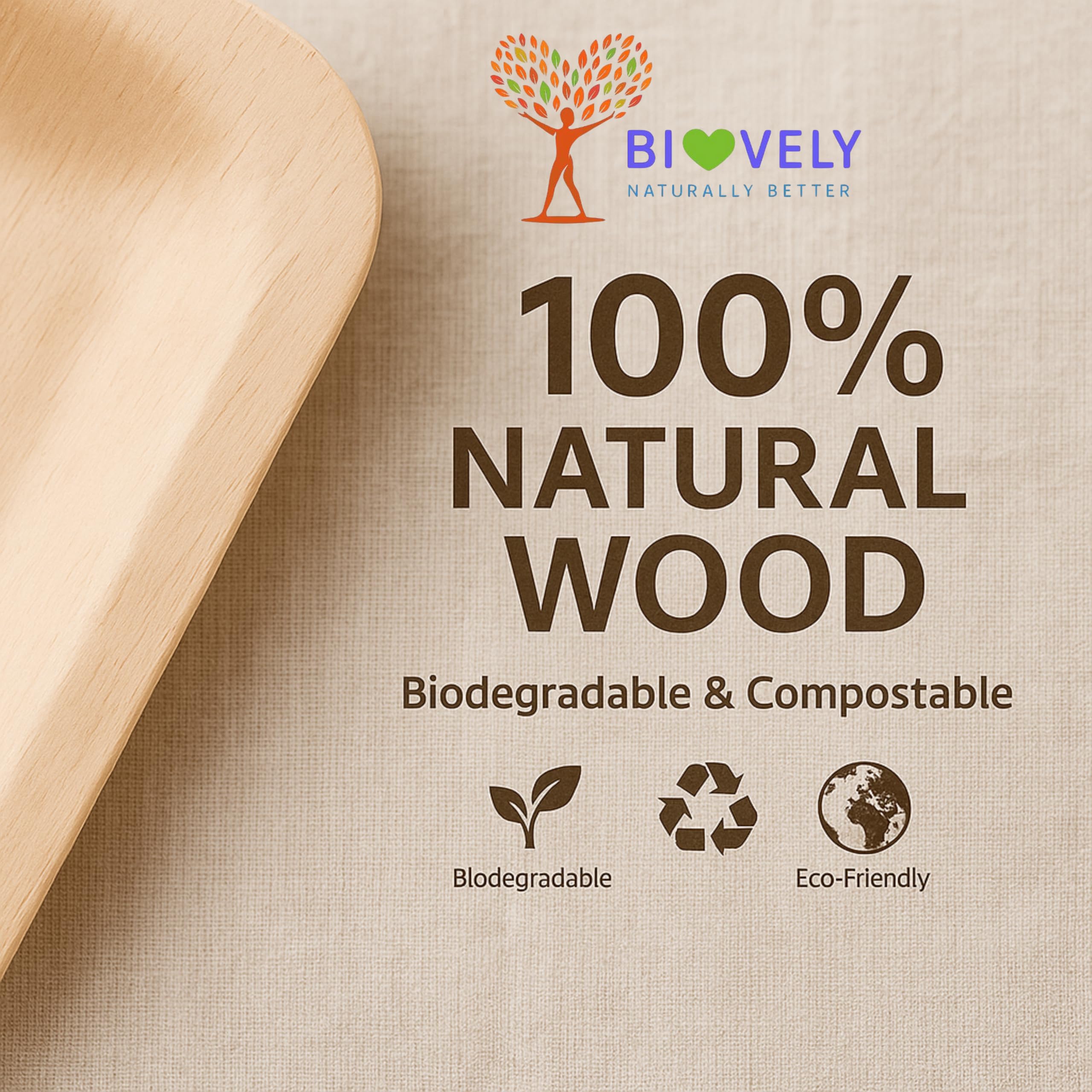 [21,5x26,5cm - 50 pezzi] Piatti RETTANGOLARI LEGNO biodegradabili compostabili ecologici - usa e getta, resistenti e riciclabili, ideali per feste, catering, eventi