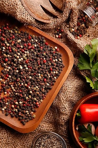 Miniatura 4 de Gourmanity 1lb mezcla de granos de pimienta enteros mezcla de pimienta granos de pimienta para molino de recambio metido de maíz granos de pimienta