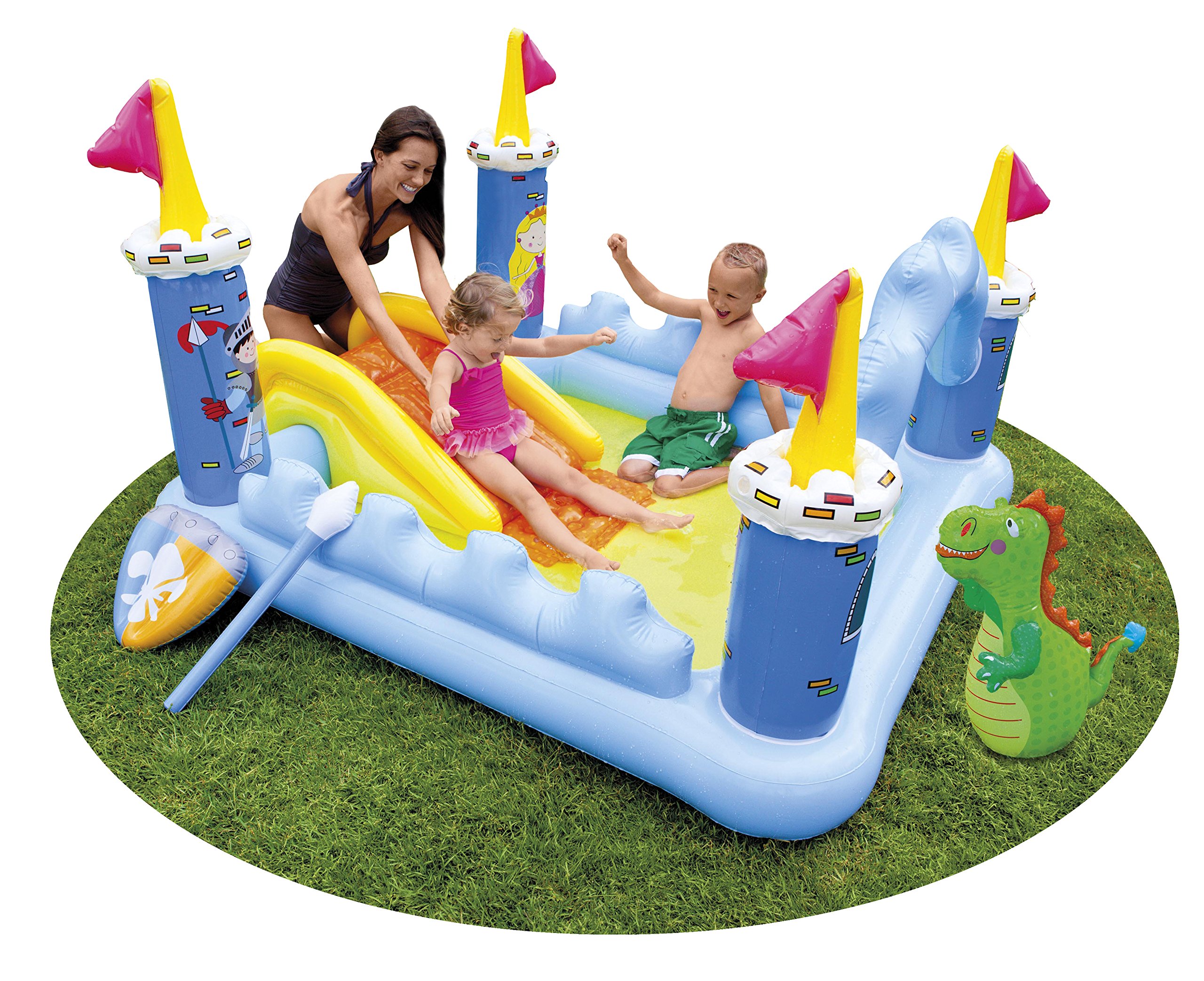 Intex 57138 - Spielcenter mit Wasserstrahlen, Schlossform, 185 x 152 x 107 cm