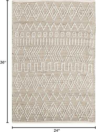 Vista 18 de Fab Habitat Alfombras de cáñamo y lana, hechas a mano, suaves al tacto natural bajo los pies, duradera, tejido texturizado, alfombra