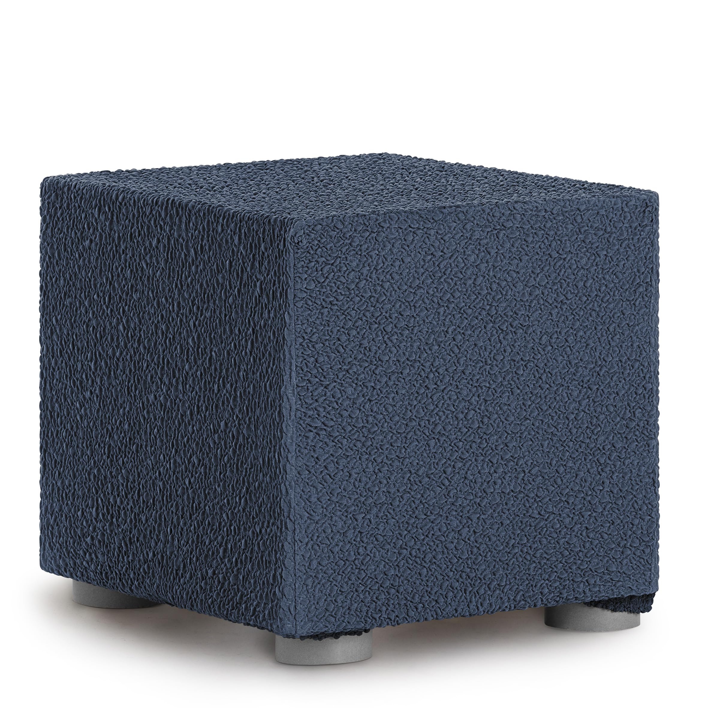 Housse de pouf 40x40 cm gris Premium Roc cubique pour relooker votre salon moderne