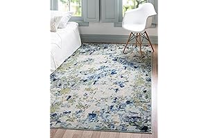 Unique Loom Chromatic Collection Green Blue Area Rug