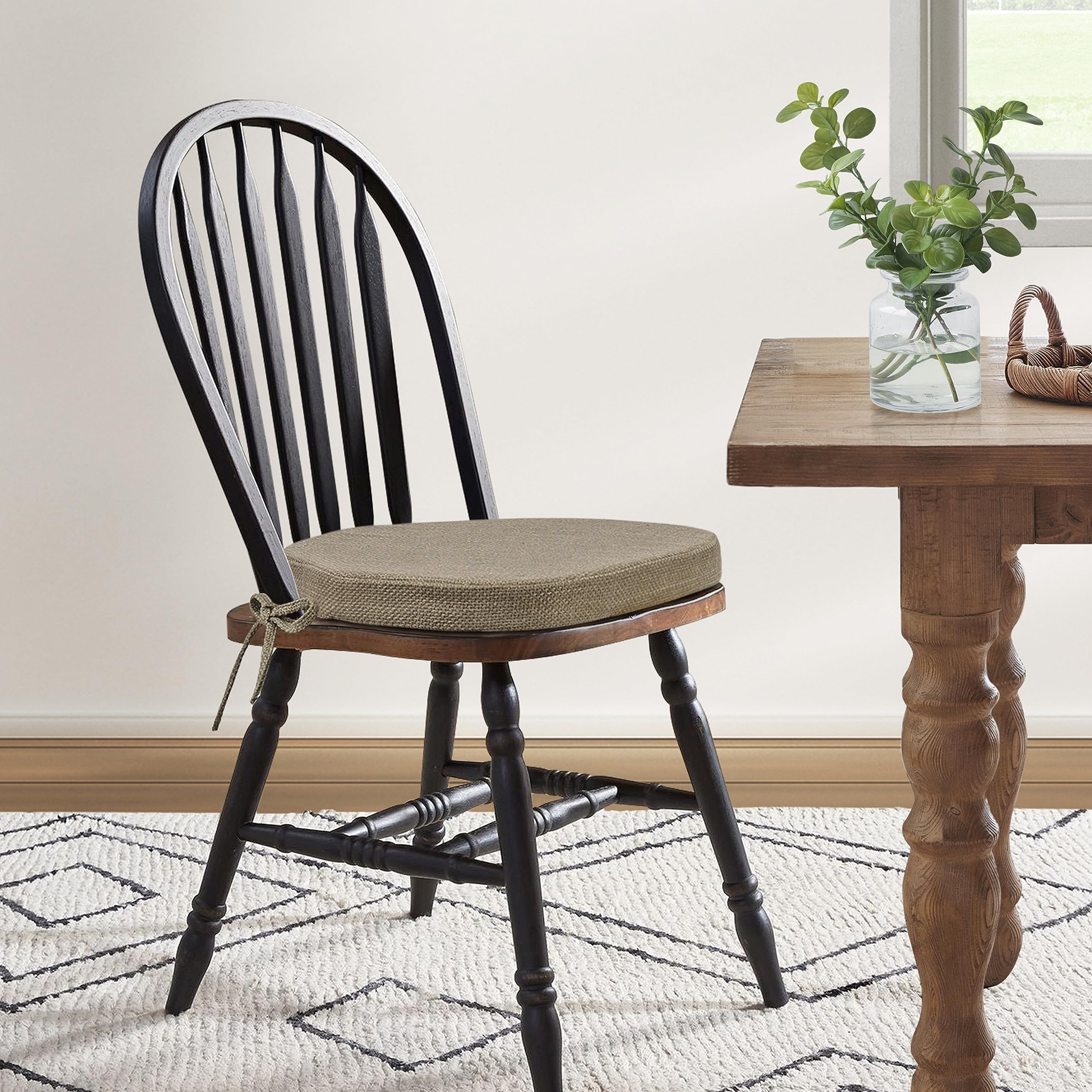 Shinnwa Dining Chair Cushions Set of 2 Windsor Chair Pads for Dining