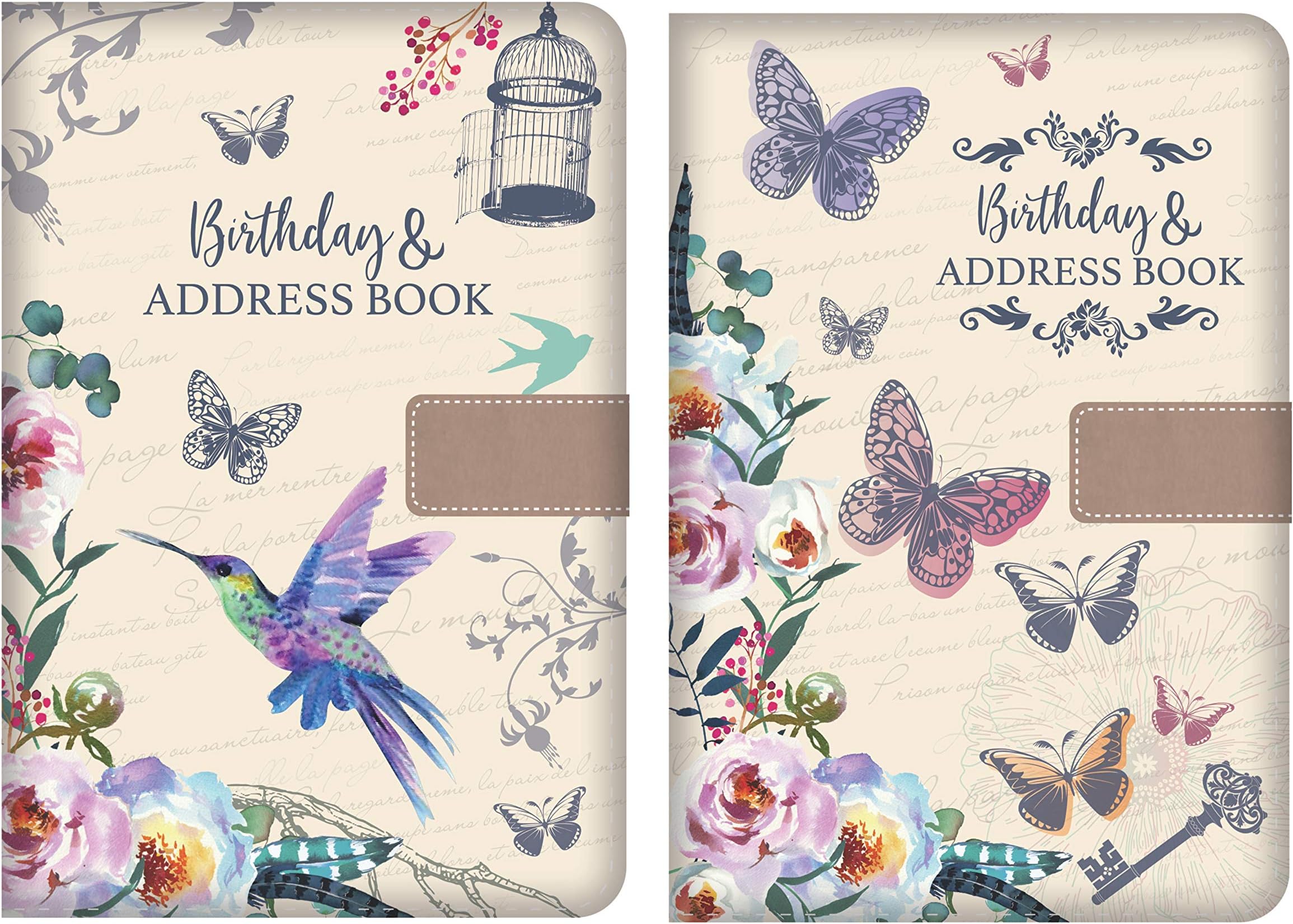 Address books A5"Printed Linen" Address Book