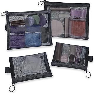 Paquete de 4 bolsas de malla para cosméticos ...