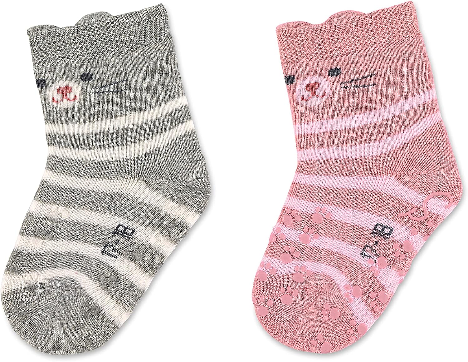 Sterntaler Unisex Children's Socks with ABS Scribble Socks, Light Grey Melange, Regular, Light Grey, Mottled, Light Grey, Mottled, 18