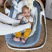 Vista 43 de Ingenuity 2-in-1 SimpleComfort Lightweight Compact 6-Speed Multi-Direction Baby Swing & Rocker, Vibrations & Nature Sounds, 0-9 Months 6-20 lbs