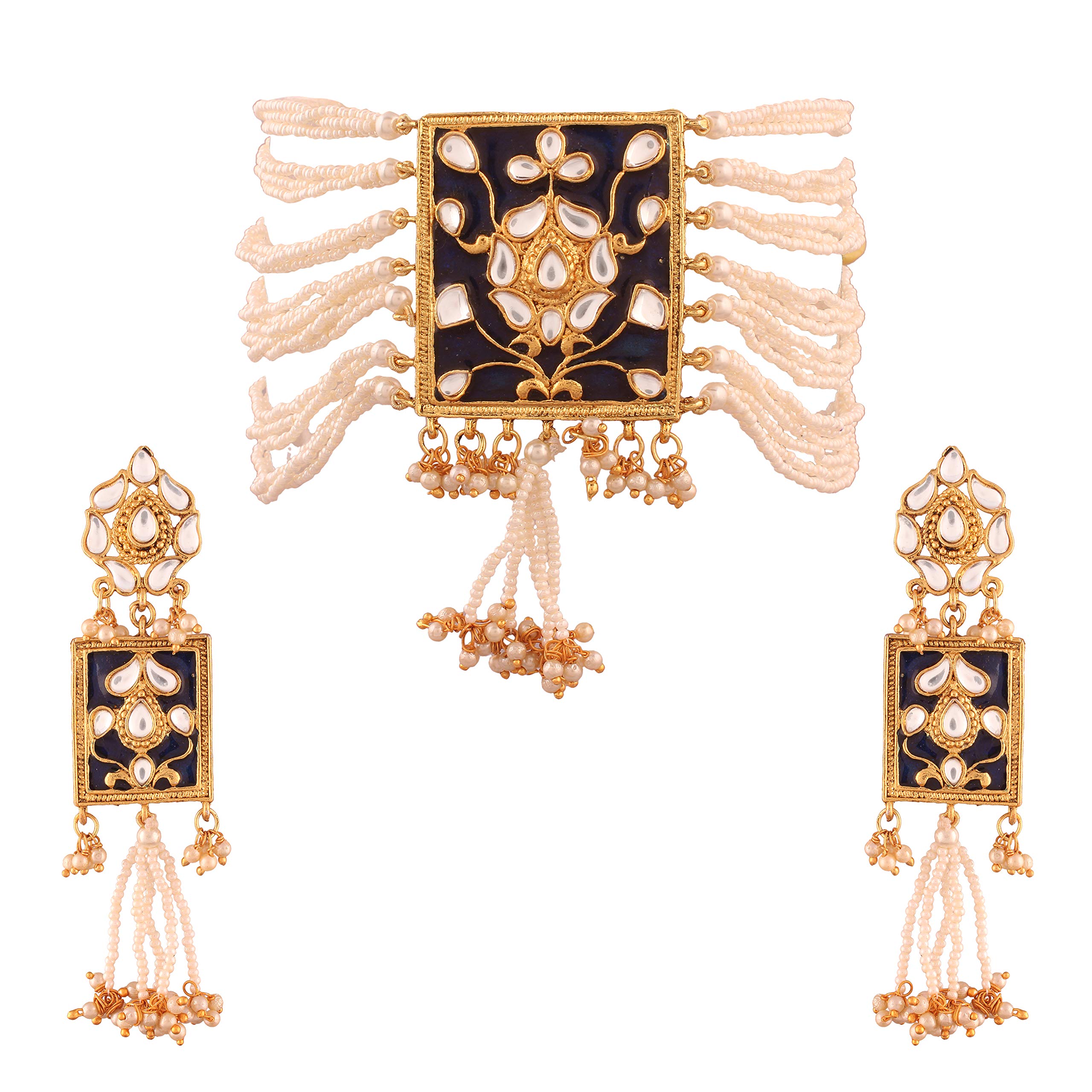 See full amazon price history chart for I Jewels 18K Gold Plated Traditional Padmavati Pearl & Kundan Meenakari Necklace Jewellery With Earrings For Women (ML118Bl) I Jewels 18K Gold Plated Traditional Padmavati Pearl & Kundan Meenakari Necklace Jewellery With Earrings For Women (ML118Bl) (B07FMRDX3K) Amazon Price History, Amazon Price Tracker
