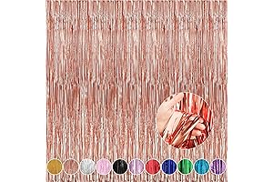 Crosize Rose Gold Backdrop Curtain 4 Pack
