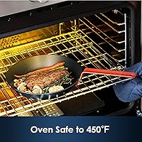 Vista 7 de SENSARTE Sartén antiadherente con tapa, sartén grande de 12 pulgadas, sartén antiadherente de 5 cuartos con tapa, sartén de chef de 8 y 10 pulgadas