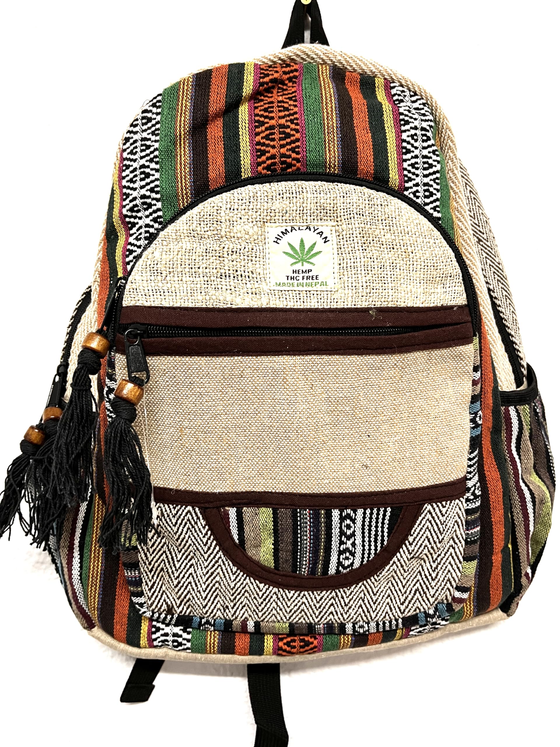 HCZ Zaino Hippie Nepal, Multicolore U, grande