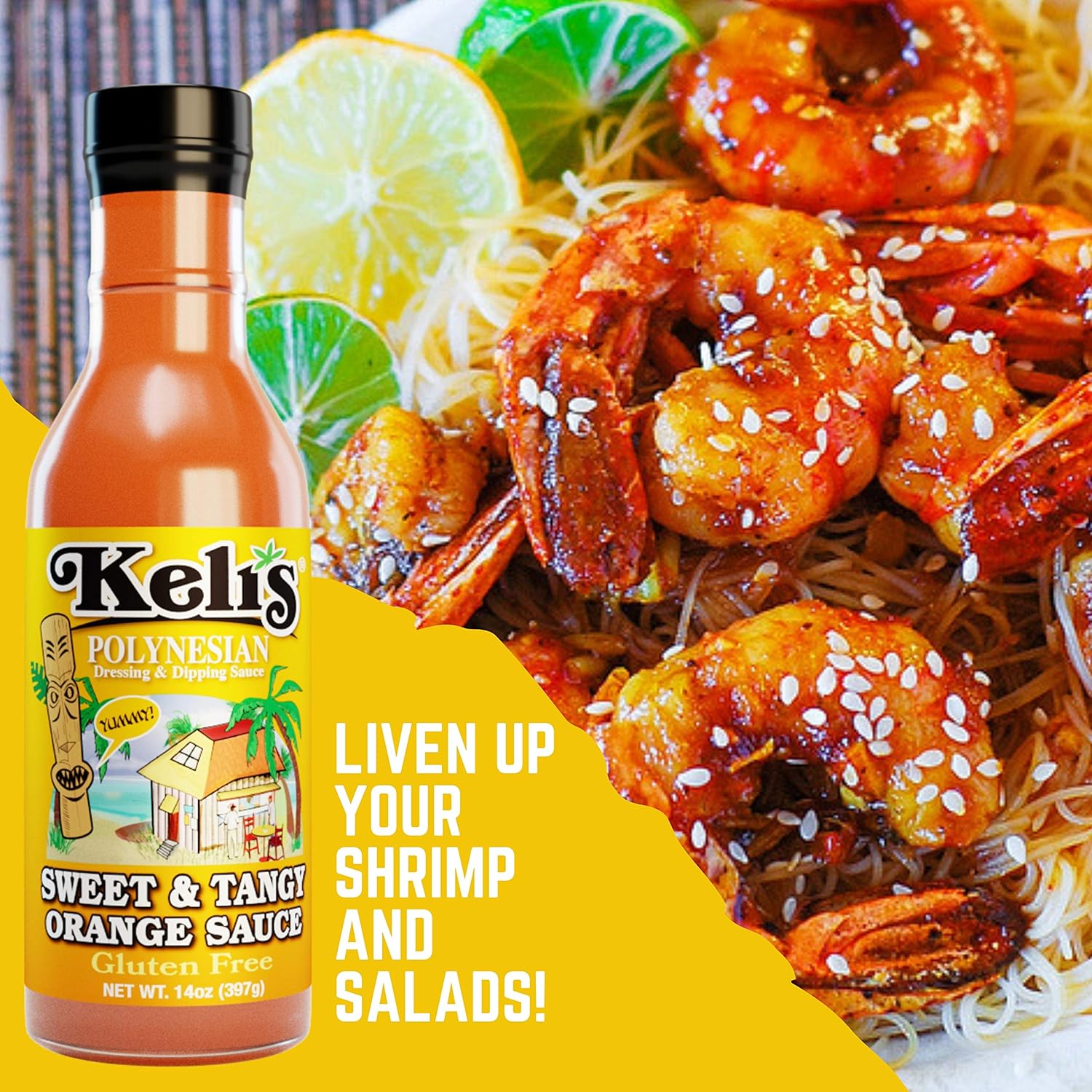 Orange Sauce - Polynesian Sweet and Tangy Creamy Salad Dressing, Glazing and Dipping Sauce With a Hint of Mustard. All Natural, Gluten-Free and Low Sodium. (15 Ounce)