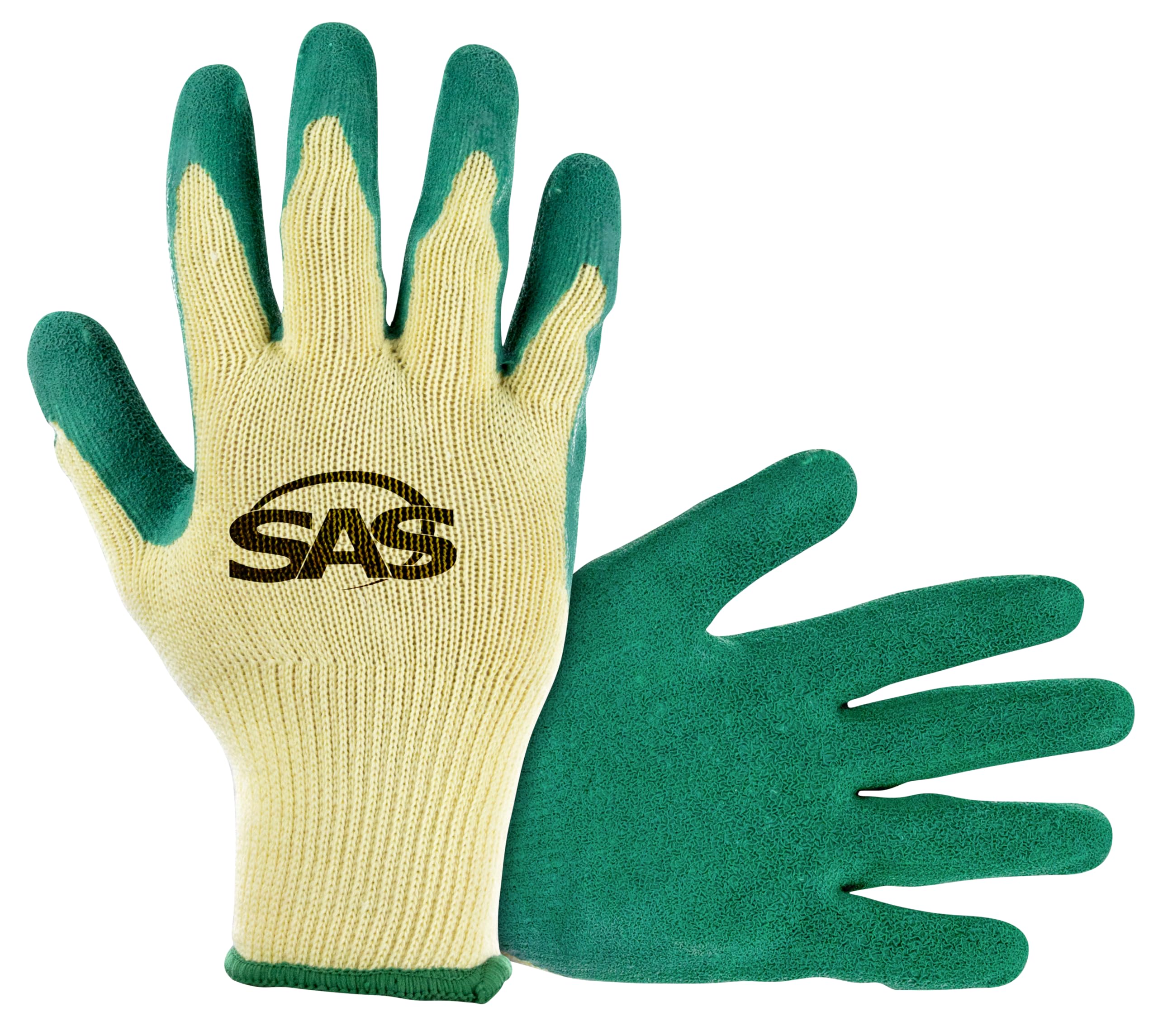 SAS Safety 6638 Wrinkled Finish Latex Coated Knit Gloves - L